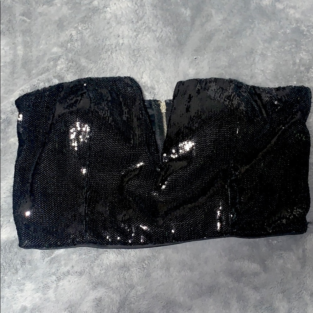 Black sequin top